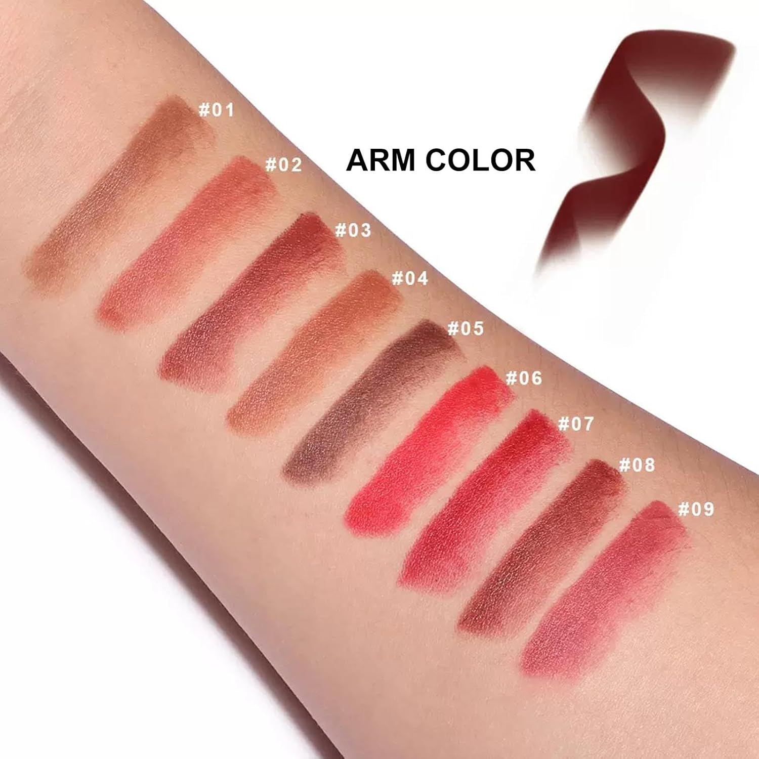 2-in-1 Gradient Matte Lipstick & Lip Liner Set, 3Pcs Long Lasting Waterproof Lip Crayon for Women, Flawless Contour, Lightweight Ombre Lip Color Pencil (01#05#08#)