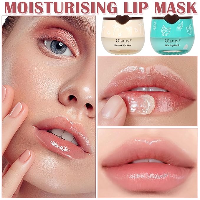 6 PCS Bee Lip Balm Lip Care,Honey Lip Balm Lip Mask, Fruit Extract &Vitamin E with Propolis Lip Sleeping Mask Reduces Lip Lines,Prevention Dry,Moisturizing Overnight Reduces Lip Scrubs Exfoliator