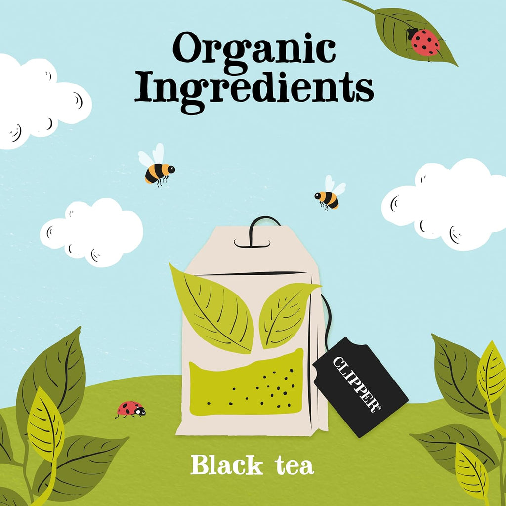 Clipper Tea Organic Fairtrade Everyday - USDA Organic, Non-GMO, Fair Trade, Sustainable Caffeinated British Tea, 4 Pack, 320 Unbleached Tea Bags - New Foil Free 100% recyclable packaging