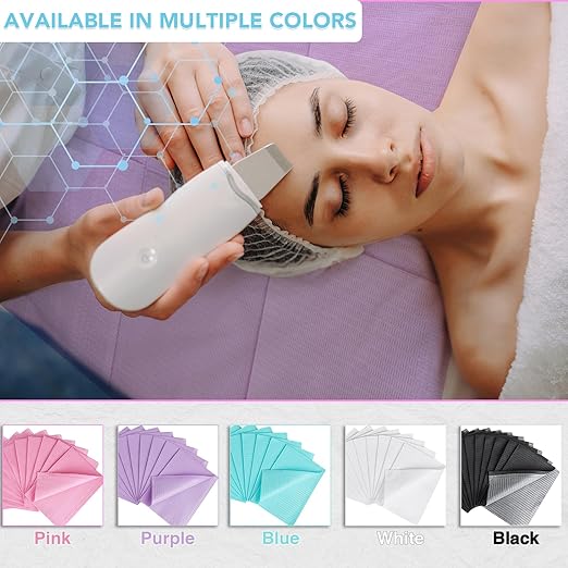 160 Pack Disposable Dental Bibs 13"x18"，3-Ply Waterproof Tattoo Bibs Sheet for Nail Salon，Dental Clinic，Feeding，Tattoo Shop (Purple)