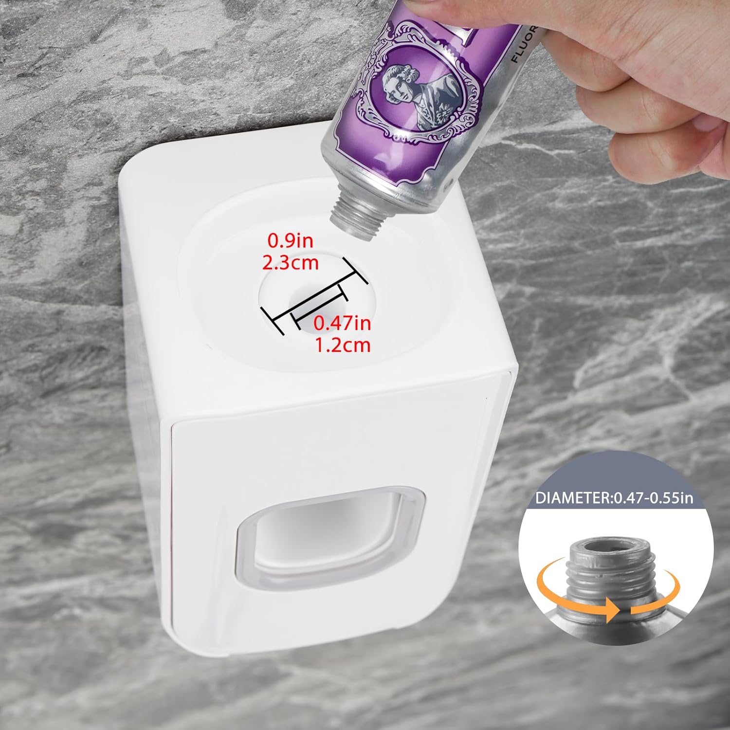 2 Slot Toothbrush Holder and Toothpaste Dispenser Wall Mounted, Automatic Toothpaste Squeezer, 2 in 1 Tooth Brush Toothpaste Organizer for Shower (White)