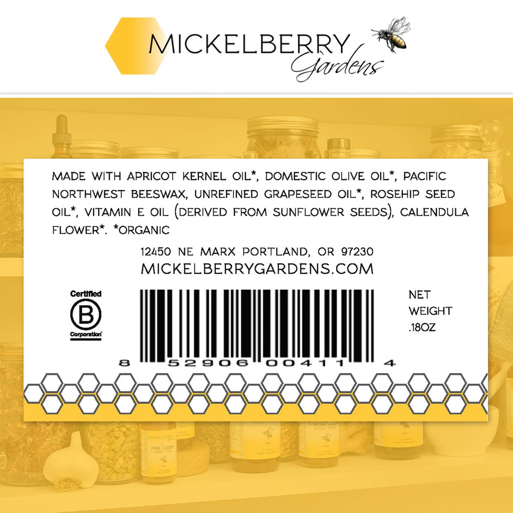 Mickelberry Gardens Love Your Lips All-Natural Organic Beeswax Lip Balm – Hydrating, Healing, and Moisturizing Chapstick for Men, Women, and Kids (2 Pack, Clear)