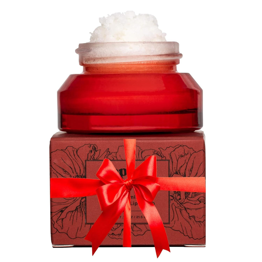Poppy & Pout Natural Lip Scrub, Moisturizing Sugar Scrub for Dry Lips, Lip Scrubber Exfoliator with Essential Oils Smooths and Hydrates Lips, In Recyclable Glass Jars, Cruelty Free - Cinnamint