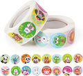1000 Pcs Kid Stickers Animals, Stickers for Childens Teachers Students School Classroom in 16 Designs Motivational Stickers (1 Inch / 2 Rolls)