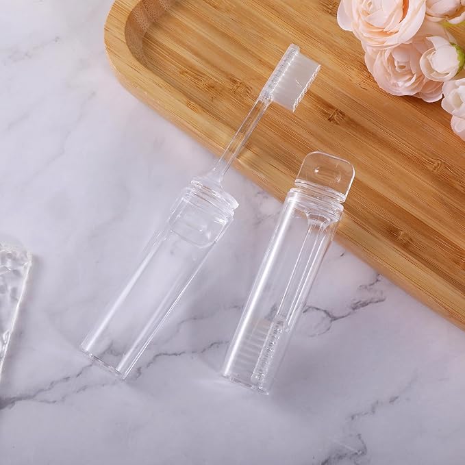 8 Pieces Travel Toothbrush Set, Mini Soft Portable Toothbrushes, Folding Traveling Tooth Brush with Case, Small Individually Wrapped Toothbrushes for Home Camping Hiking