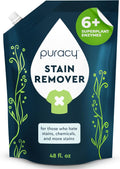 Puracy Stain Remover, Natural Based Travel and Laundry Stain Cleaner for Clothes, Baby Essentials, Kids Stains, Oil and Fabric Spot Cleaner, Unscented (Stain Remover Spray, 48 fl oz)