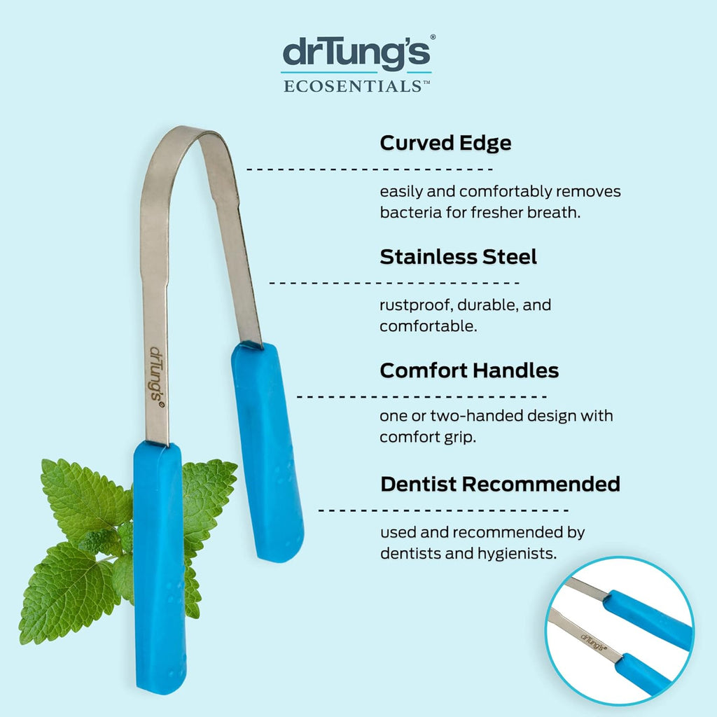 drTung's Tongue Cleaner, Stainless Steel Tongue Scraper 12 Pack