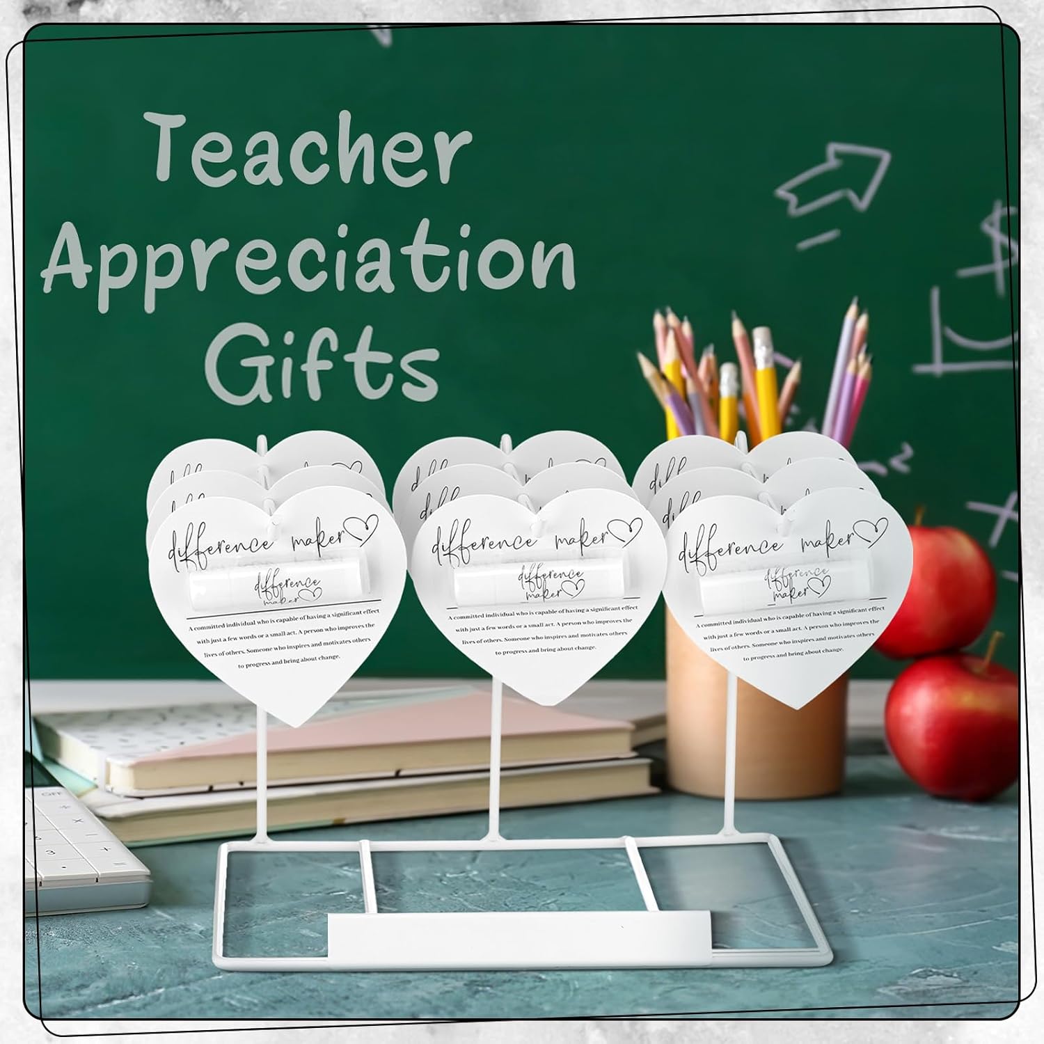 30 Pack Christmas Employee Appreciation Gift Lip Balms Bulk Staff Teacher Team Volunteer Thank You Gift Thanksgiving Christmas Appreciation Party Favor for Women Men(Heart,White)