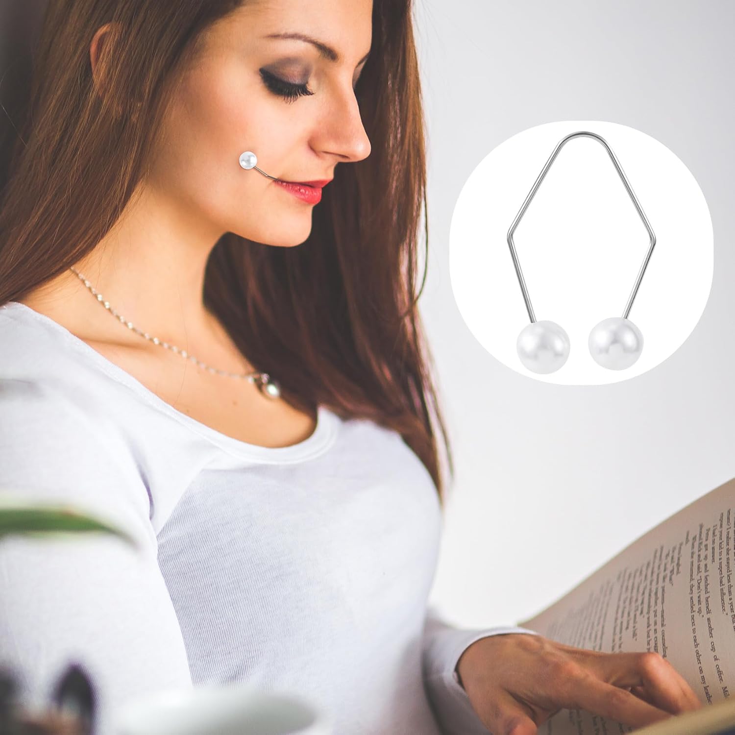 2PCS Natural Dimple Makers, White Facial Muscle Dimple Trainer Exerciser Lift Tools for Beautiful Smile