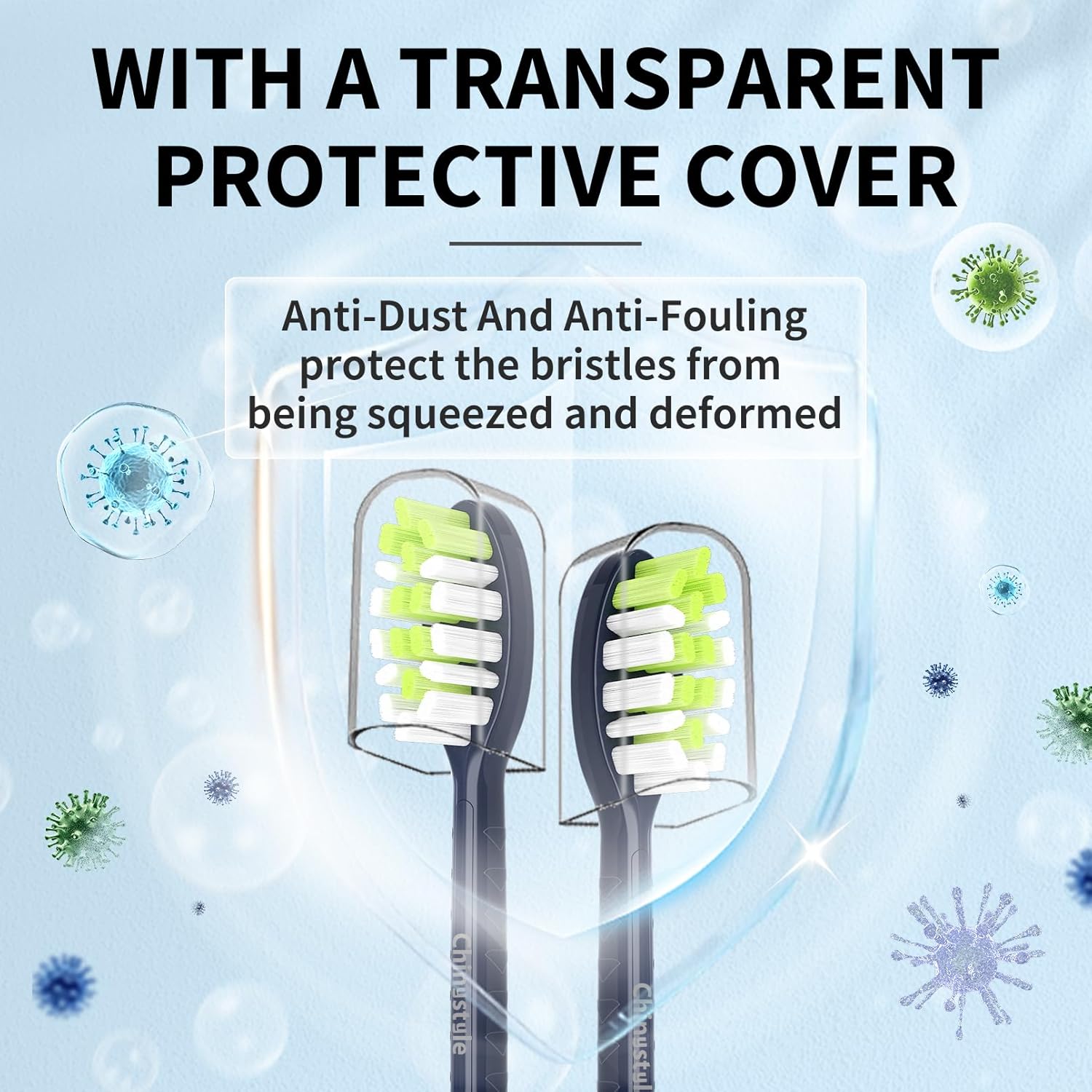 Replacement Toothbrush Heads Compatible with Philips One Sonicare Electric Toothbrush HY1200 HY1100, Tooth Brush Head Navy Blue -10 Pack