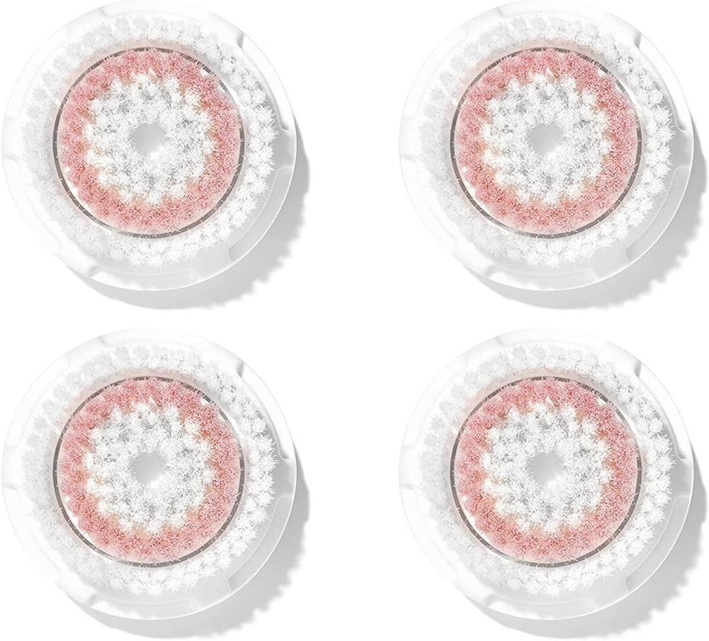Clarisonic Radiance Facial Cleansing Brush Head Replacement Compatible with Mia 1, Mia 2, Mia Fit, Alpha Fit, Smart Profile Uplift and Alpha Fit X, 4 Count