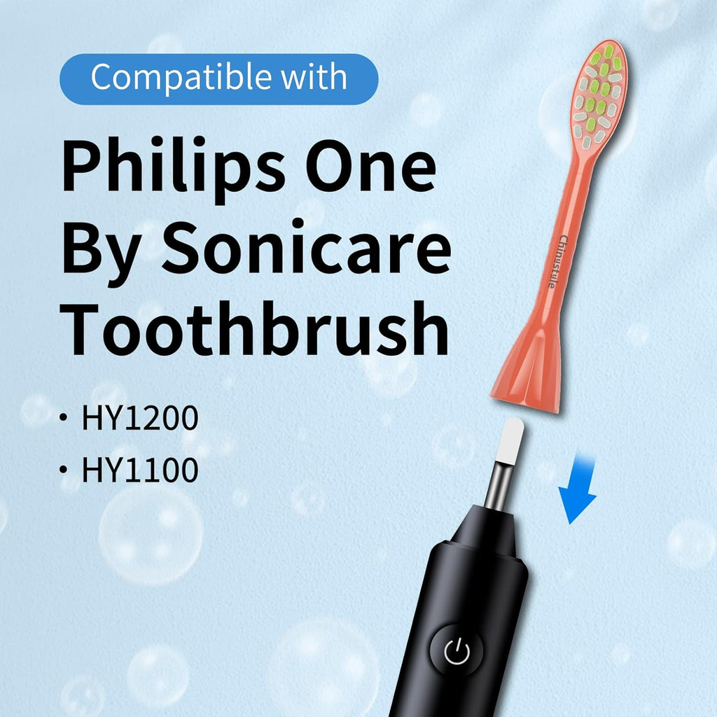 Replacement Toothbrush Heads Compatible with Philips One Sonicare Electric Toothbrush HY1200 HY1100, Tooth Brush Head Koi Red -10 Pack