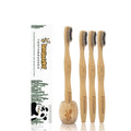 Bamboozled | Bamboo Toothbrush | BPA Free | Charcoal Infused Soft Bristles | Environmentally Friendly & Biodegradable | Set of 4 | with Bamboo Toothbrush Holder