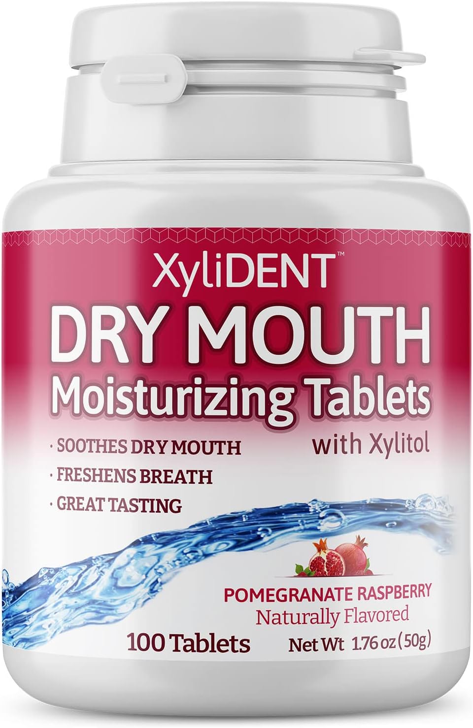 Nature's Stance XyliDENT Xylitol Tablets for Dry Mouth Relief - Stimulates Saliva, Freshens Breath, Reduces Acid Production, Fast Acting Extended Relief, 100 Count