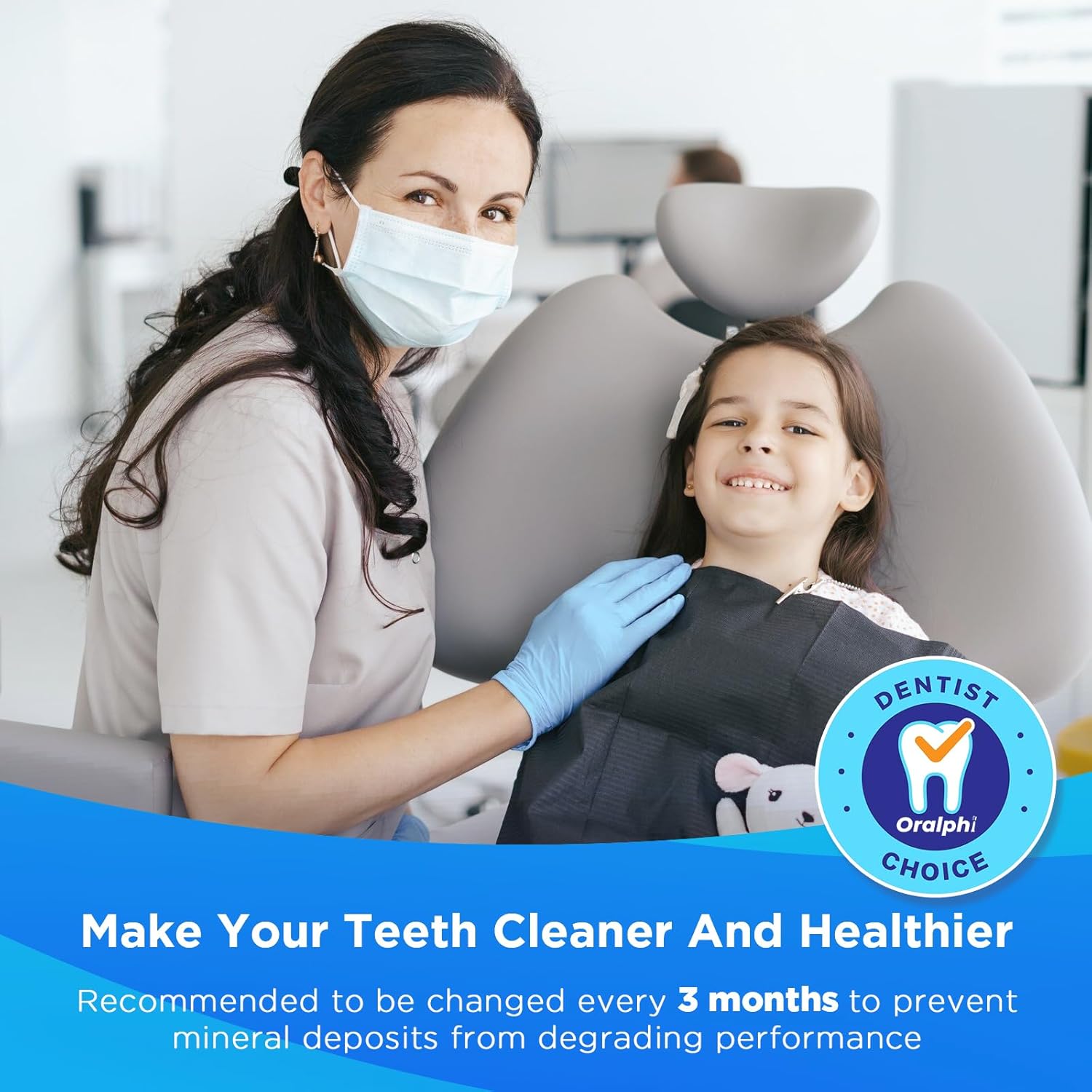 Replacement Tips for Waterpik Water Flosser (6 Brush Head Tips & Storage Case Bundle)