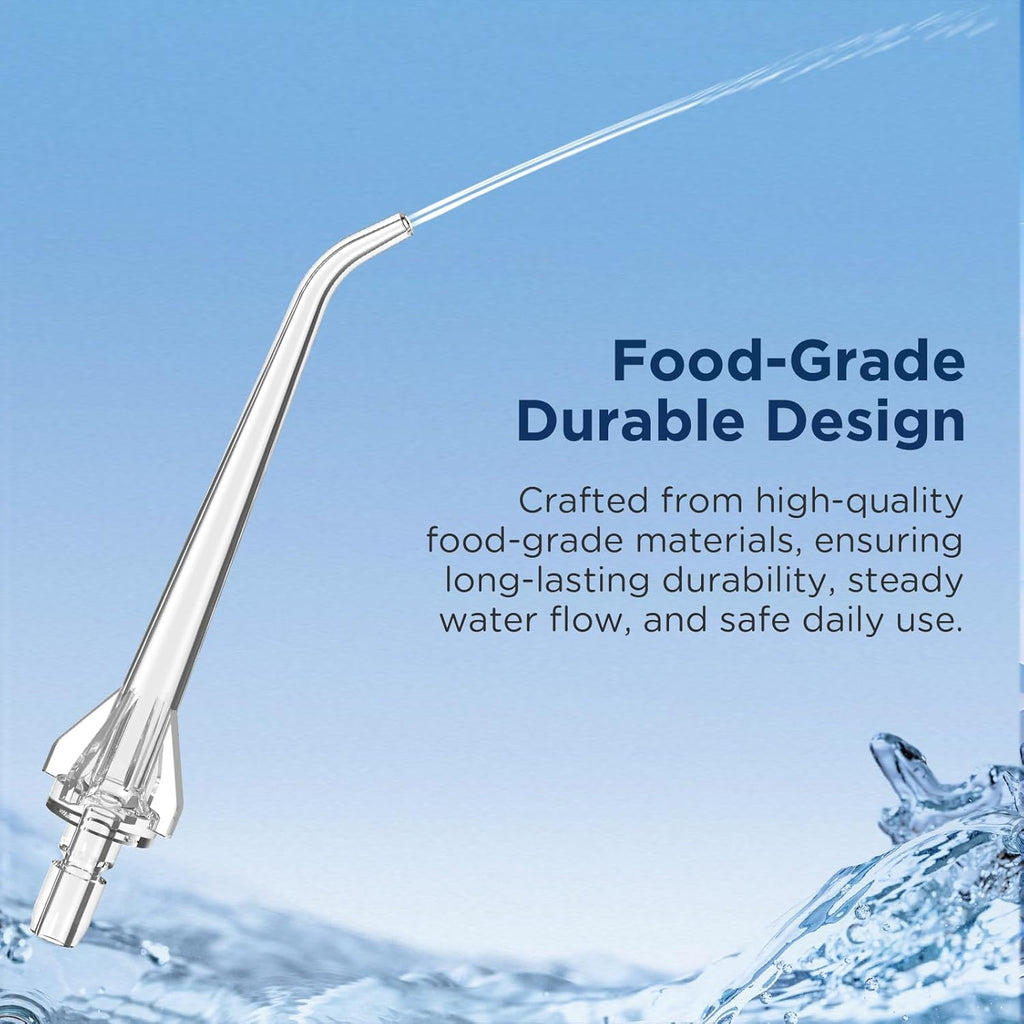 Upgraded Replacement Heads for Aquasonic Aqua/Icon Water Flosser | 6 Classic Jet Tips + Travel-Ready Storage Case Bundle | Compatible with Aqua Flosser & Icon Models