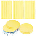 Patelai 120 Pieces Compressed Facial Sponge for Estheticians Face Makeup Removal Cleansing Sponge Pad Exfoliating Spa Wash Round Facial Cleansing Pads Supplies(Yellow)