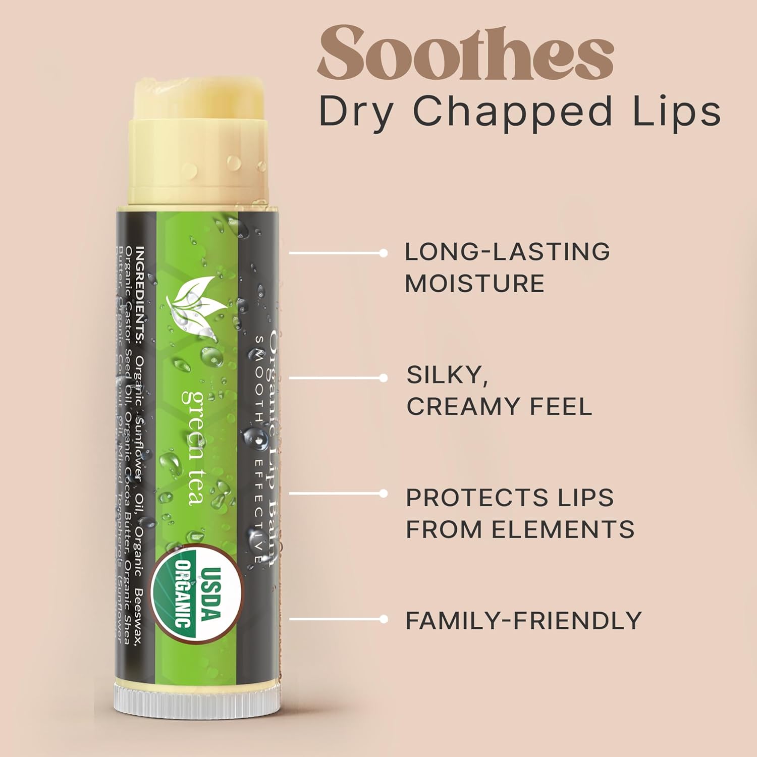 USDA Organic Lip Balm - USA Made with Natural Ingredients, Stocking Stuffers for Teens, 12 Pack Multi Flavor Lips Moisturizer, Beauty & Birthday Gifts, Moisturizer Chapstick Bulk Care for Dry Lips