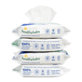 HealthyBaby Our Wet Wipes | EWG Verified Safe | 100% Water & Plant Based | Unscented & Safe for Sensitive Skin | Fragrance Free and Totally Chlorine Free (4 packs, 256 wipes)
