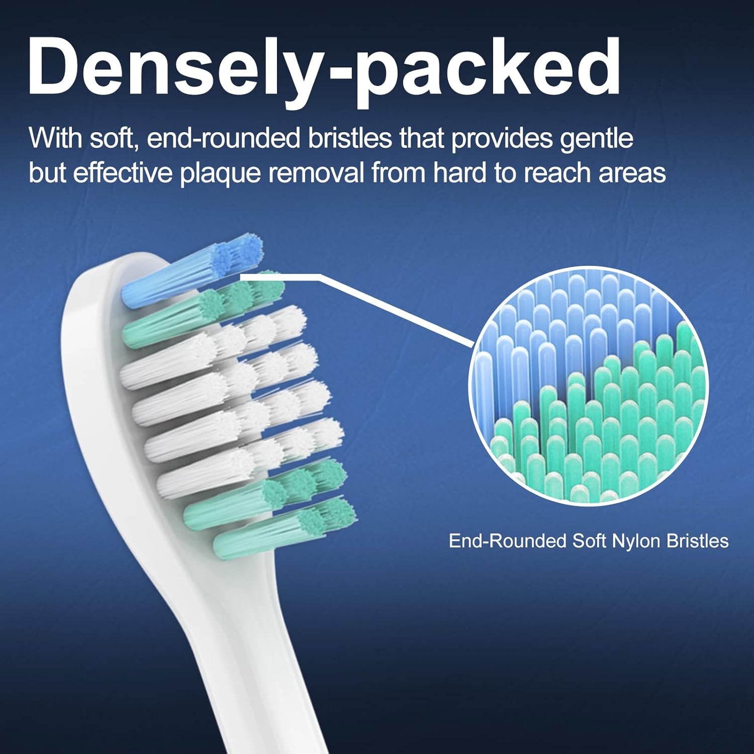 Replacement Toothbrush Heads Compatible with AquaSonic Black Series, Vibe Series, Black Series Pro,and for Duo Series Pro Electric Toothbrush White, Pack of 5