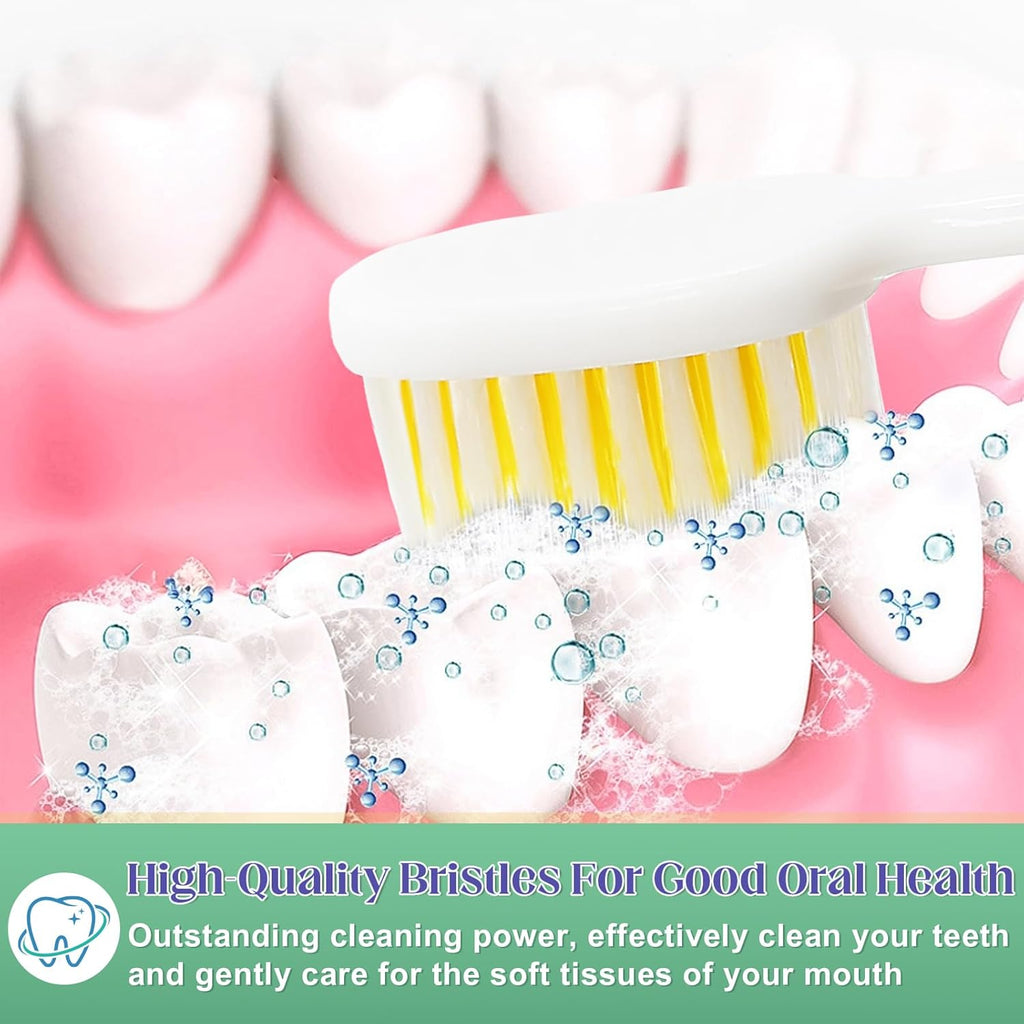 120 Pcs Toothbrush Bulk Disposable, Travel Toothbrushes Pack, Soft Bristle Individually Wrapped and Good Cleaning for Kids, Adult and The Elderly. Suitable for Hotel, Travel, Home, Donated