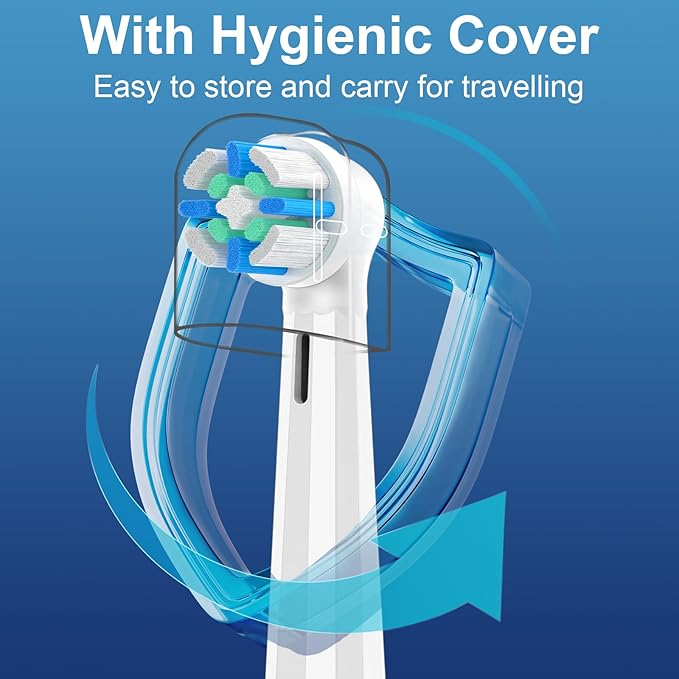 iO Replacement Heads Compatible with Oral B iO 2/3/4/5/6/7/8/9/10/Deep Clean Series Electric Toothbrush, IO Toothbrush Heads, Brush Heads with Medium-Hard bristles Care Your Teeth (6 White)