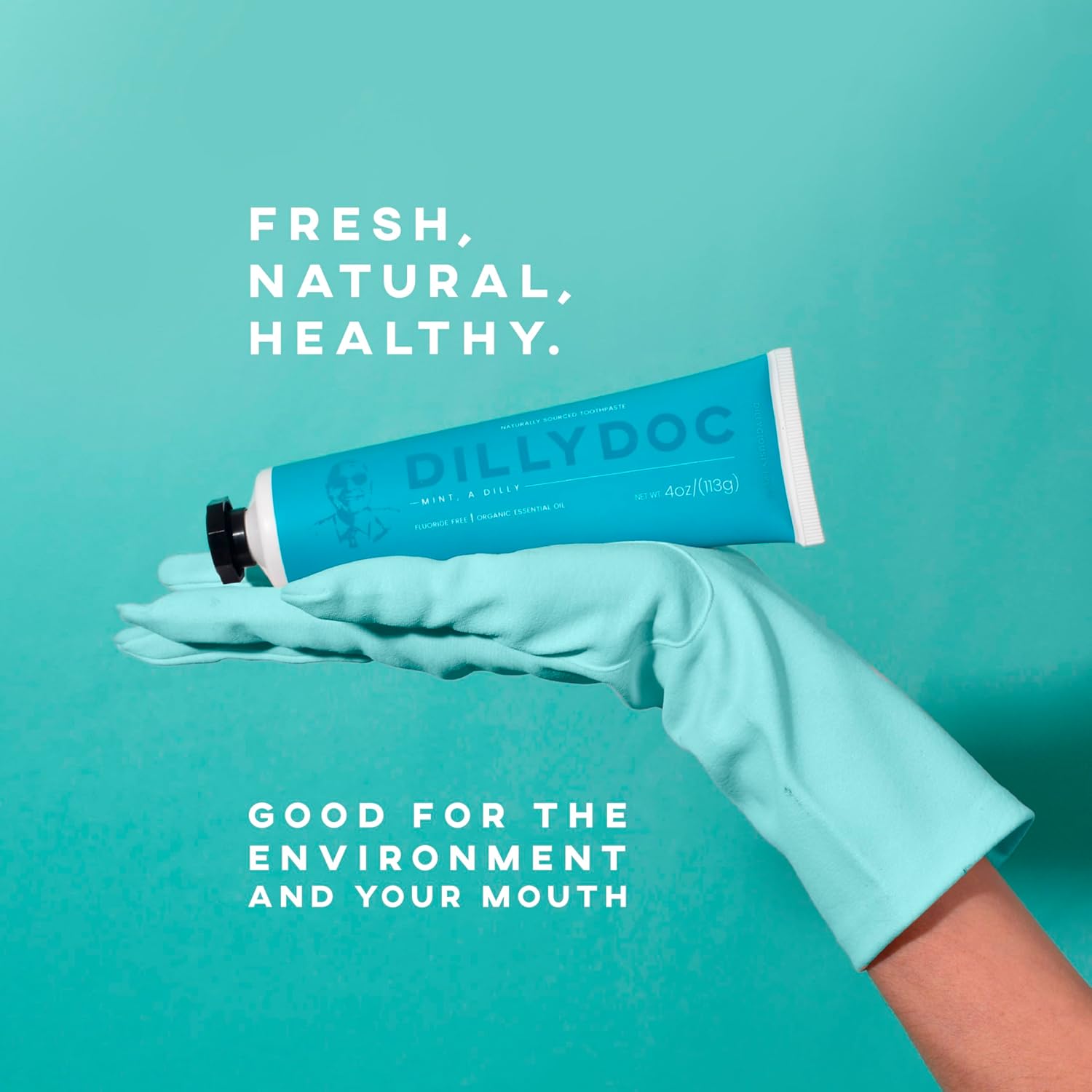 Fluoride-Free Mint Toothpaste for Fresh Breath, Gentle on Teeth, Natural Ingredients, Eco-Friendly Bioplastic Tube, Sustainable Oral Care for Adults and Kids (2 Pack, Mint)