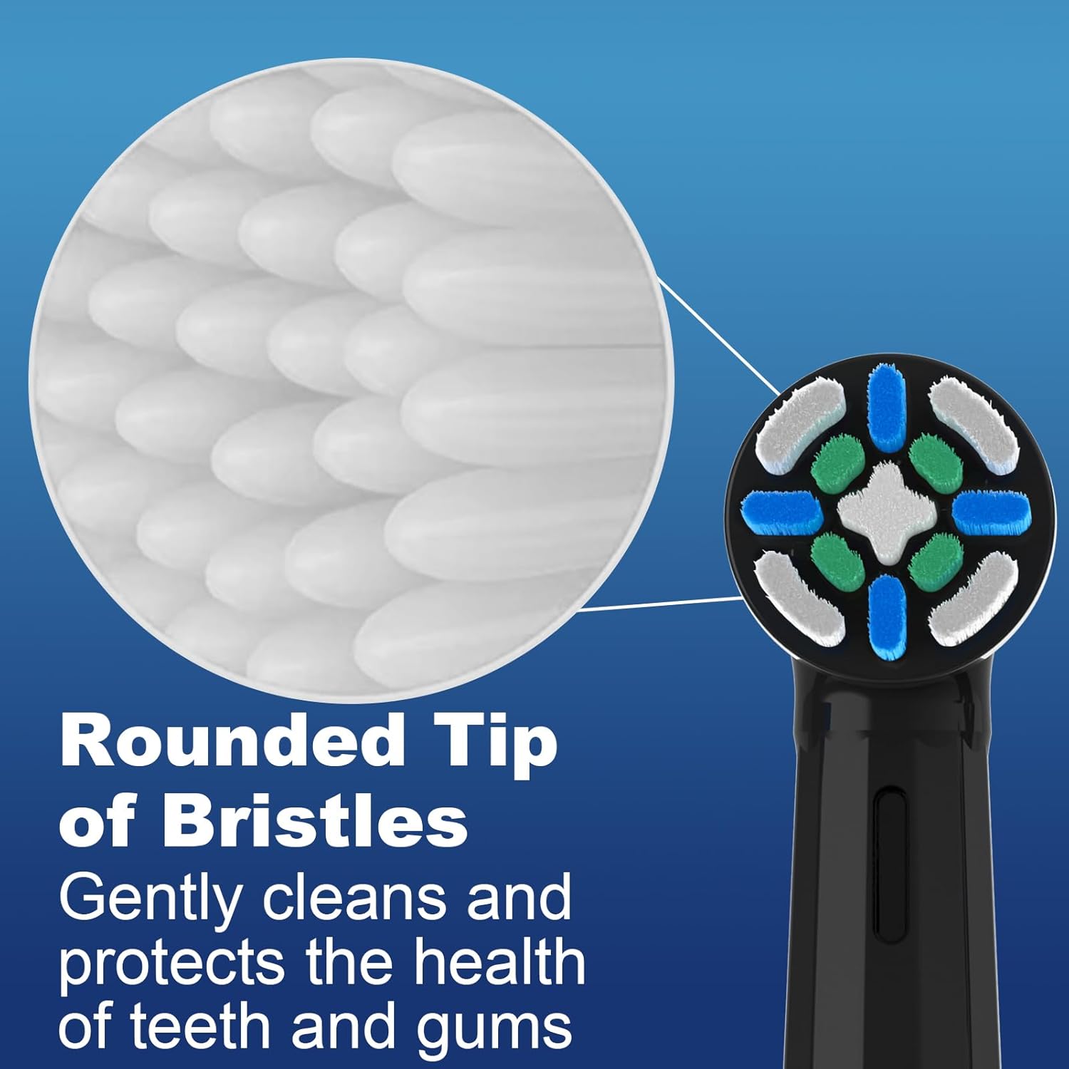 12 Pack Smart Cleaning IO Replacement Heads Compatible with Oral B iO 2 3 4 5 6 7 8 9 10 Series Electric Toothbrush, Brush Heads Compatible with Oral B iO Electric Handles (Black/White)