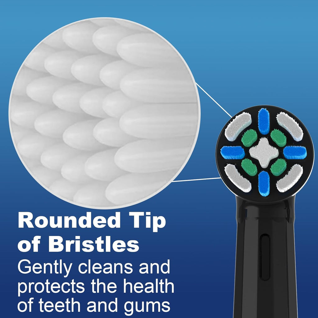 12 Pack Smart Cleaning IO Replacement Heads Compatible with Oral B iO 2 3 4 5 6 7 8 9 10 Series Electric Toothbrush, Brush Heads Compatible with Oral B iO Electric Handles (Black)