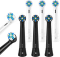 8 Count IO Replacement Heads Compatible with Oral B IO 2/3/4/5/6/7/8/9/10 Series Electric Toothbrushes, Medium Softness Brush Heads Compatible with Oral B iO for Teeth and Gums Care (Black White)