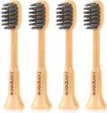 Bamboo Toothbrush Heads Compatible with Philips One by Sonicare, Soft Charcoal Infused Bristles, Whitening & Deep Cleaning