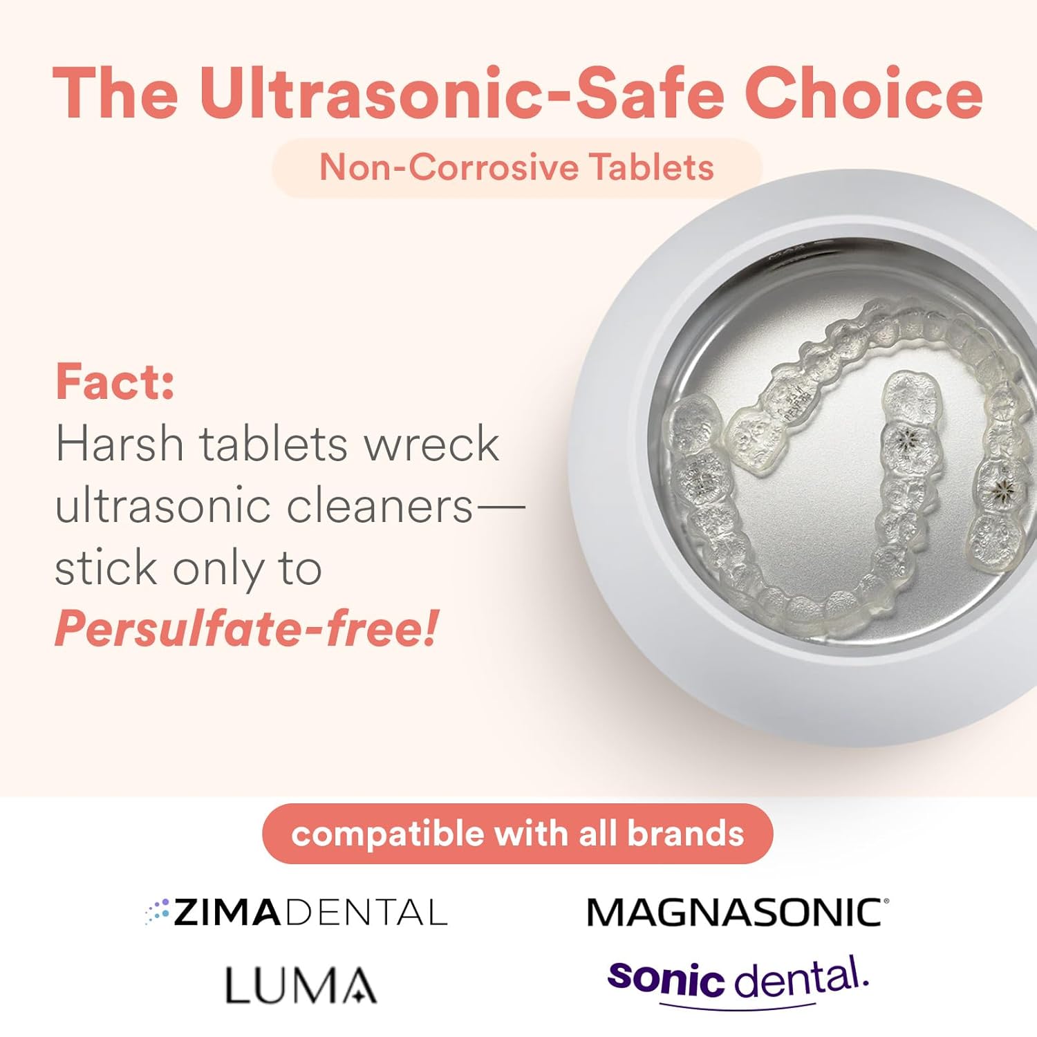 Weiss Naturals Retainer Cleaning Tablets, Invisalign Cleaner, Remove Stains, Odors & Plaque, FSA & HSA Eligible, Night Guard Cleaner PERSULFATE & DYE-FREE 2-Month Supply, Denture Cleaners, 60 Tablets