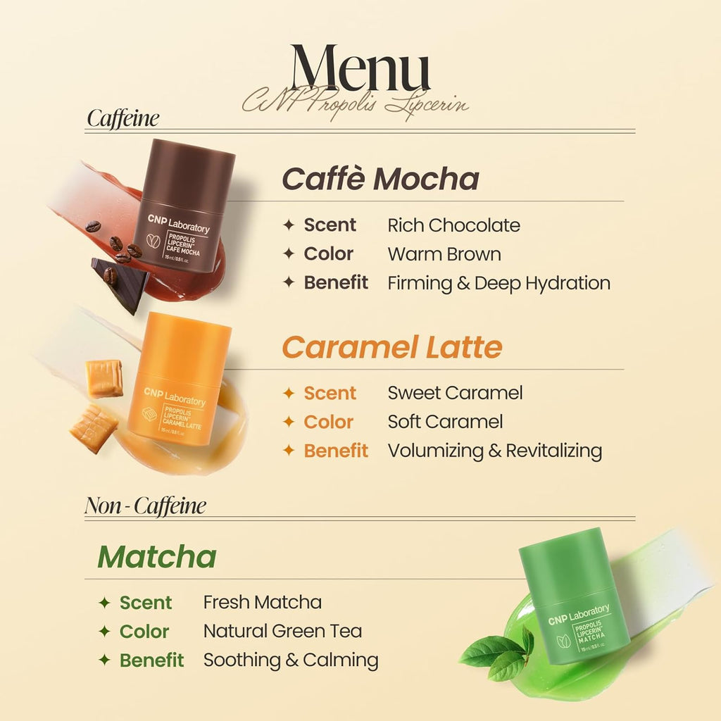 CNP Café Lip Butter - Propolis Lipcerin™ 05 Caffé Mocha, Hydrating Overnight Manuka Lip Balm & Mask, 12hr Long-Lasting Moisture, Stocking Stuffers, Gifts for Women, 0.5 fl.oz.