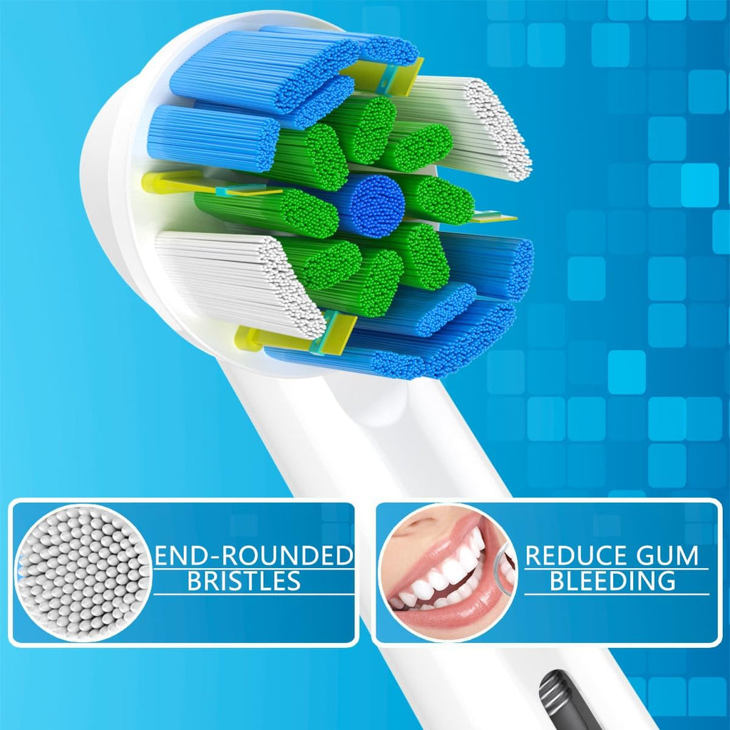 Replacement Heads Compatible with Oral B Braun Electric Toothbrush, Replacement Toothbrush Heads Fit for Oral-b Pro 1000/7500/3000/7000/8000/500, 8 Packs (White)