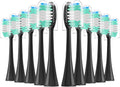 Replacement Toothbrush Heads 10 Pack Compatible with AquaSonic Black Series, Vibe Series Electric Toothbrush, Black