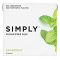 SIMPLY Gum | Dental Gum | Xylitol Chewing Gum - Sugar Free | Spearmint | Pack of Six (90 Pieces Total) | Synthetic Plastic Free + Sugar Free + Aspartame Free