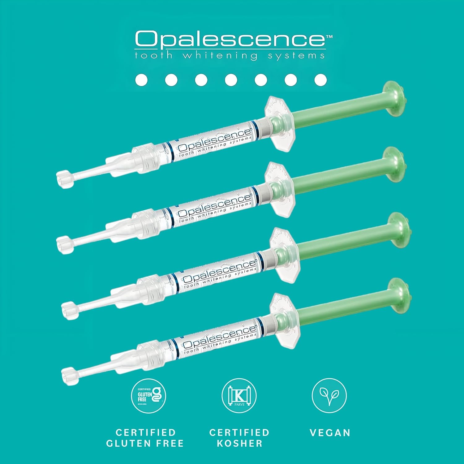 Opalescence 20% Teeth Whitening Refill Kit (4 Syringes) Carbamide Peroxide. Made by Ultradent, in Mint Flavor. Tooth Whitening Refill Syringes. Includes a Toothbrush. - 5196-2TB