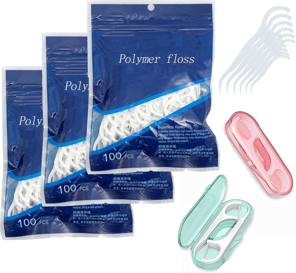 320pcs Dental Floss Picks Superfine Floss Stick No Break & No Shred Floss Oral Care Flat Wire Long Lasting Mint Eco-Friendly Toothpicks for Teeth Cleaning