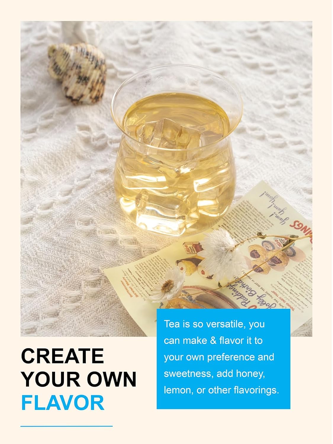 TeeLux Mint Jasmine Tea, 3g/bag, Mint with Jasmine, Lily, Osmanthus, Chrysanthemum, Fresh & Refreshing Flavor, Caffeine Free, 30 Count