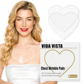 2PCS Heart-Shaped Silicone Chest Wrinkle Pads – Reusable Anti-Wrinkle Chest Patches for Women – Firming & Smoothing Chest Lines – Medical-Grade Silicone Chest Pads for Overnight Skincare