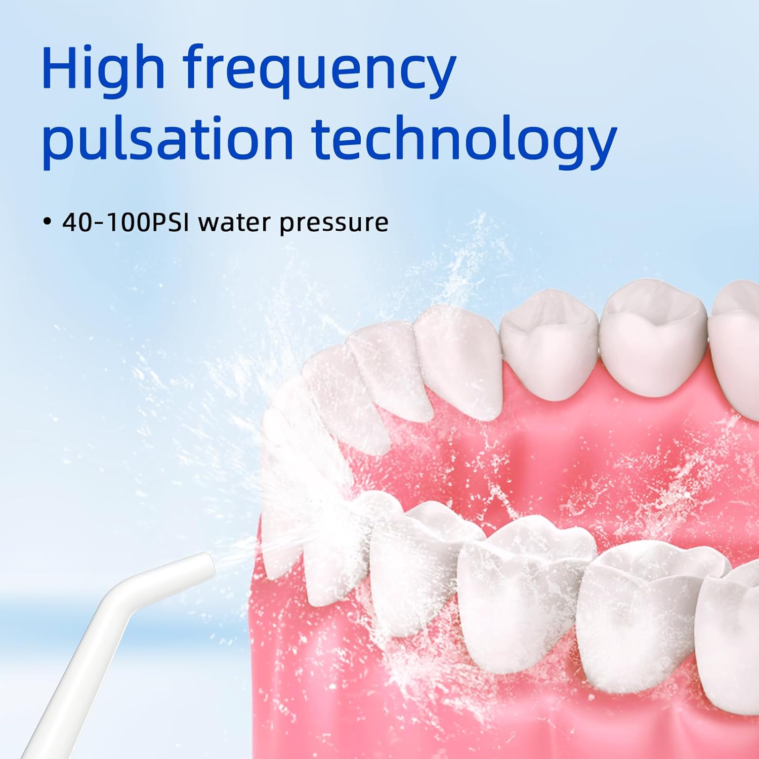 Water Dental Flosser Teeth Pick: 4 Modes Travel Portable Water Flosser, Rechargeable Irrigation Cleaner for Teeth, 300ML Cordless Oral Irrigator with 5 Jet Tips, IPX7 Waterproof Dental Flosser