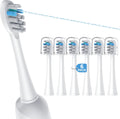 6 Pack Toothbrush Replacement Heads Compatible with WaterPik Sonic Fusion 2.0, FitMount Flossing Brush Head Fit for Water-Pic SF-01W SF-02W and 2.0 SF-03 SF-04