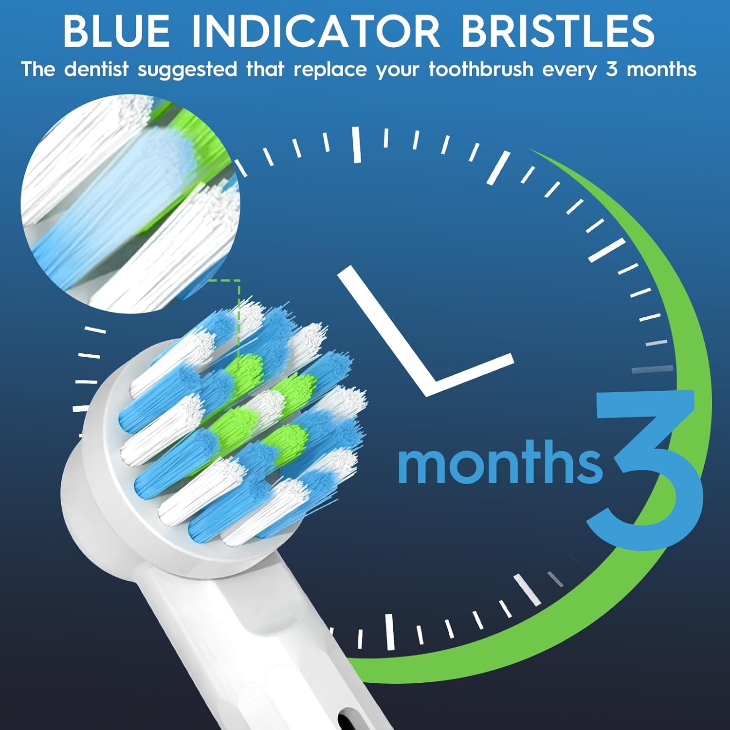 12 Pack Replacement Heads Compatible with Oral B Pro 1000/Genius X/Smart 1500 for Teeth Clean, Toothbrush Brush Heads Compatible with Oral B Electric Toothbrush (White)