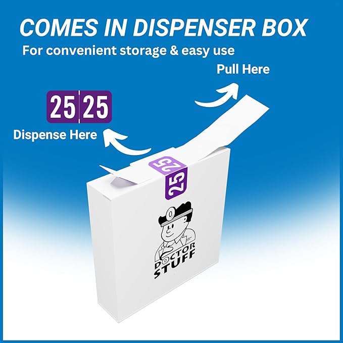 2025 Year Stickers, Doctor Stuff 2025 Chart Stickers, Purple Color Coded, STS/SFI Style, USA Made Year Labels for End Tab File Folders, 500/Roll, 1 Roll, 3/4" x 1-1/2"