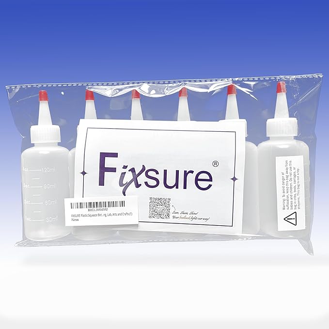 Plastic Squeeze Bottles with Red Tip Cap, 4 Oz Squirt Bottle For Ketchup, BBQ, Sauces, Syrup, Condiments, Oil, Pancake, Cookie Decorating, Dressings, Travel, Camping, Lab, Arts and Crafts (1)