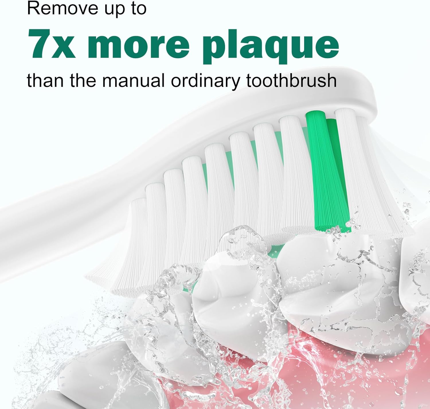 Toothbrush Heads for Philips Sonicare Replacement Brush Heads Medium Soft Dupont Bristles Electric Toothbrush Replacement Heads Fit E-Series Essence Xtreme Elite Advance and CleanCare, 6 Pack