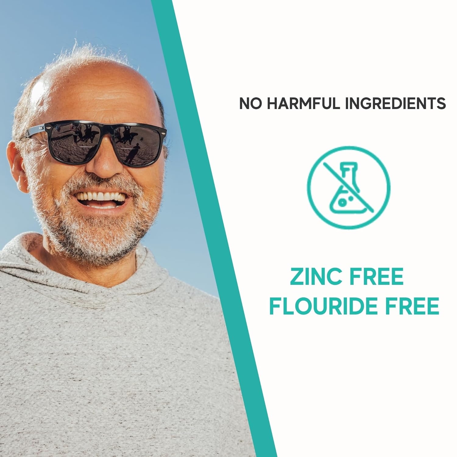 Extra Strong Denture Adhesive Cream, 12 Hour Hold Dental Glue, Waterproof, Zinc & Fluoride Free, Easy Apply Nozzle, Seals Food Out for Comfort, Mint Flavor (2 Pack, 2.8 Fl Oz)