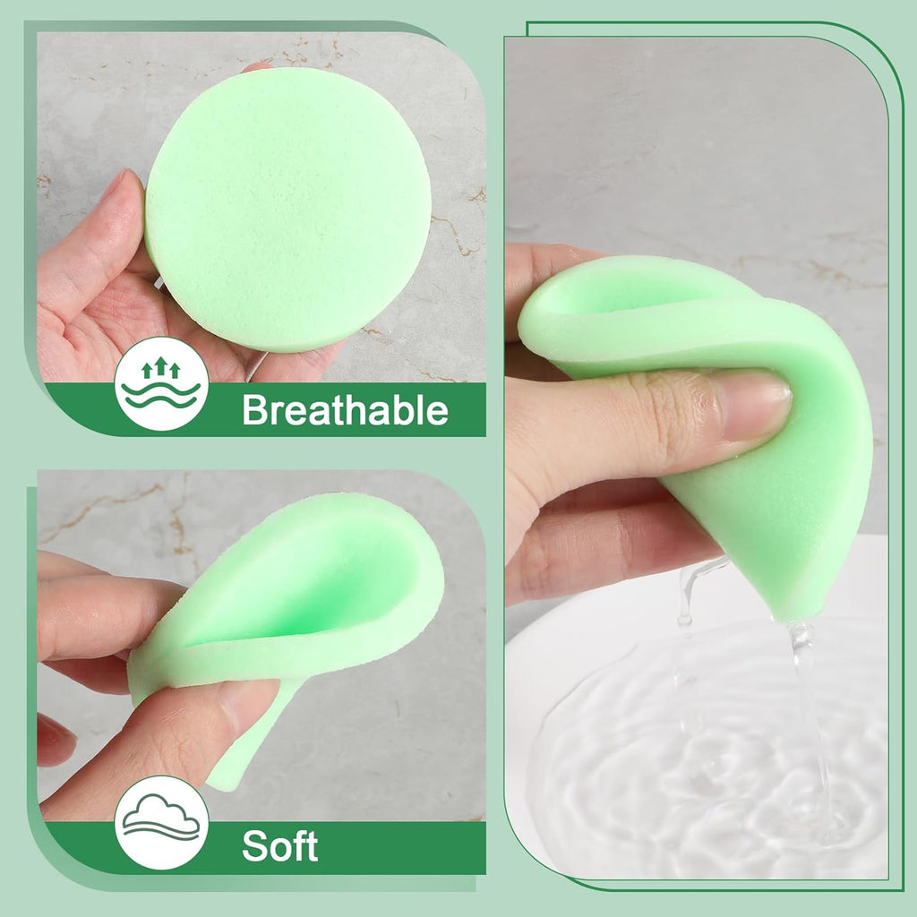 240 Count Compressed Facial Sponges Makeup Removal Round Face Wash Sponges Reusable Face Sponges for Cleansing Exfoliating PVA Spa Facial Pads for Women Esthetician Beauty Remover Supplies, 4 Colors