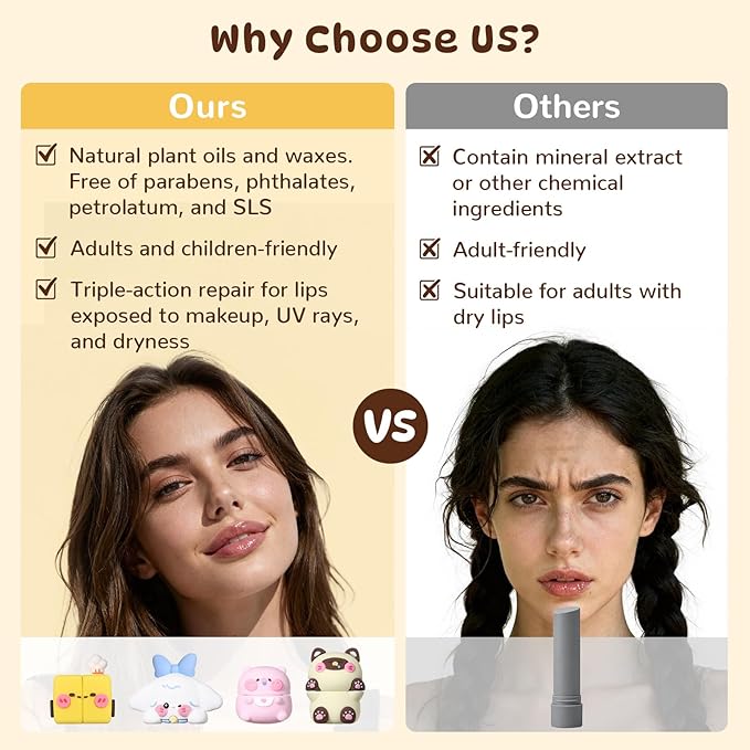 Cloud Comfort Lip Balm - 4 Tubes Fruit-flavored Moisture Lip Balms, Blueberry, Jasmine, Orange, and Peach Flavors, 3-in-1 Repairs Lip Damage Caused by Dryness, Makeup and UV Rays