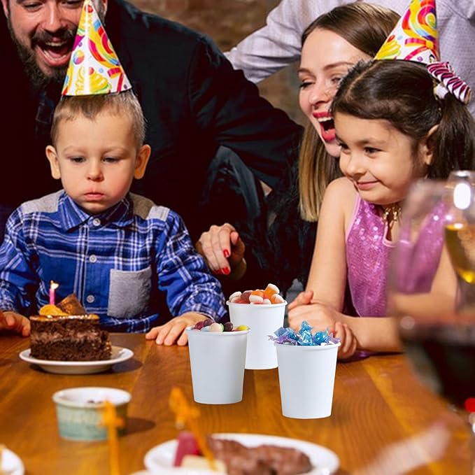 Lamosi 100 Pack 5 oz Paper Cups, Disposable Small Bathroom Cups 5oz, Mini Espresso Cups for Mouthwash, Travel, Party, Picnics, Home